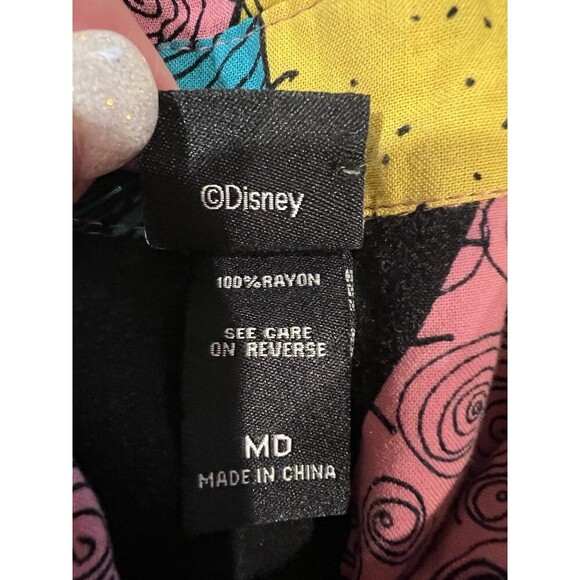 Hot topic Disney The Nightmare Before Christmas Sally Woven Button-Up Top Medium - Picture 6 of 7